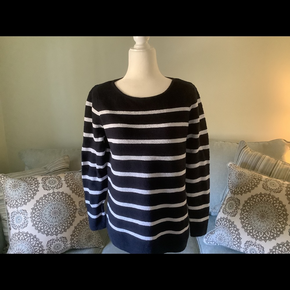 Textured striped sweater